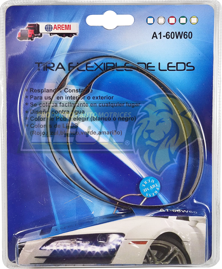 TIRA FLEXIBLE C/60 LEDS BLANCOS 60 cm 24”