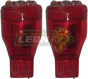 FOCO 921 9 LEDS 12V ROJO (FO-921LR) (JGO. c/2 pz.) TUNIX