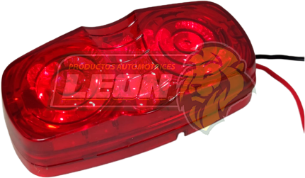 PLAFON TIPO HELLA ROJO DE 16 LED 12V