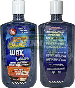 CERA DE COLOR GRIS OSCURO, CUBRE RAYONES SUPERFICIALES 500 ml. NEW SHINE