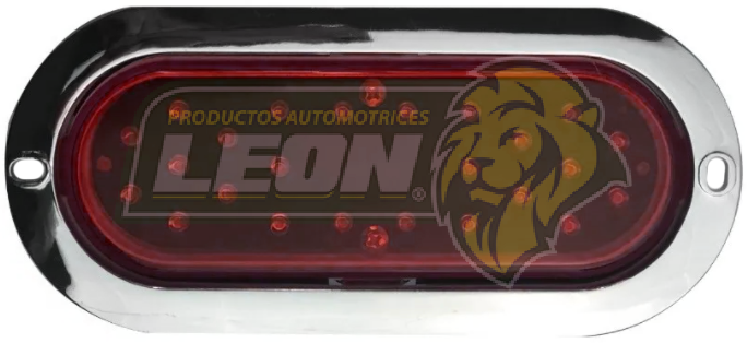 PLAFON OVALADO 24 LEDS 4 FUNCIONES ROJO