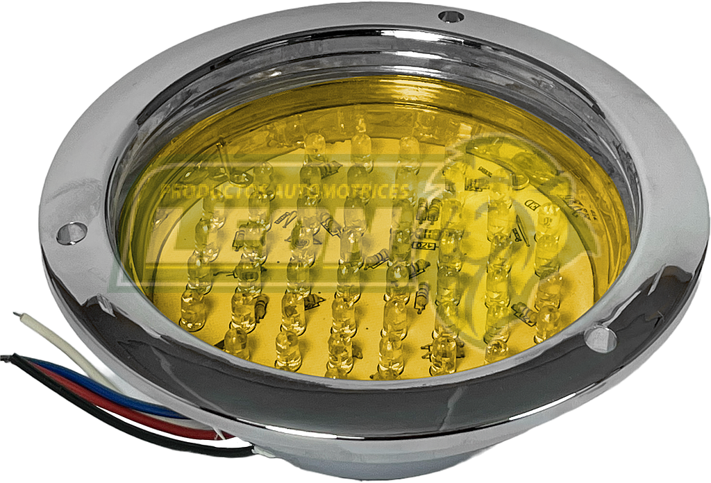 PLAFON REDONDO EMBUTIR DE 52 LEDS Ø BASE: 11 cm, Ø EXTERIOR 14 cm AMBAR