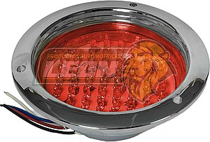 PLAFON REDONDO EMBUTIR DE 52 LEDS Ø BASE: 11 cm, Ø EXTERIOR 14 cm ROJO