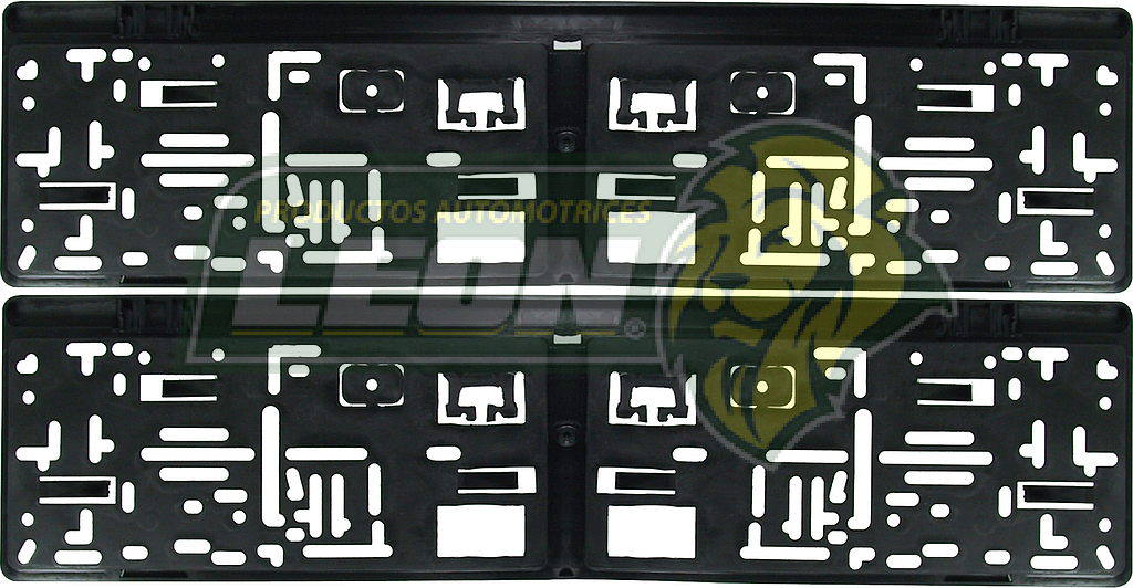 PORTAPLACAS “TIPO EUROPEA” (JGO. c/2 pz.)