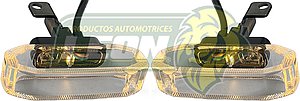 LUZ DIRECCIONAL PARA MOTO C/LUZ AMBAR 12V 2 PINES (JGO. C/2 pzas.)