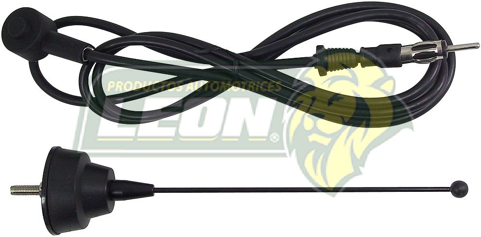 ANTENA BASE REDONDA NEGRA CORTA CON CABLE