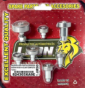 BALEROS PARA PUERTA CORREDIZA NISSAN NV350 14-25 (KIT COMPLETO 7 pzas.)