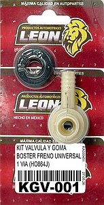 KIT VALVULA Y GOMA BOSTER FRENO UNIVERSAL 1 VIA (HO864J)