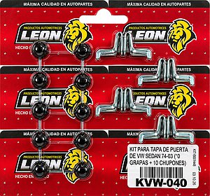 KIT PARA TAPA DE PUERTA DE VW SEDAN 74-03 (10 GRAPAS + 10 CHUPONES)
