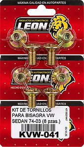 KIT DE TORNILLOS PARA BISAGRA VW SEDAN 74-03 (8 pzas.)