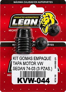 KIT GOMAS EMPAQUE TAPA MOTOR VW SEDAN 74-03 (3 PZAS.)