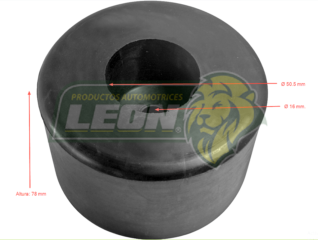 TOPE DEFENSA UNIVERSAL SERVICIO PESADO 16x52x127x78 mm