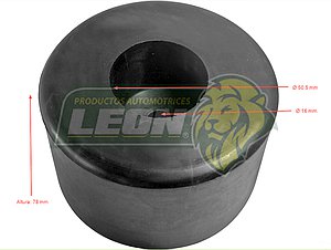 TOPE DEFENSA UNIVERSAL SERVICIO PESADO 16x52x127x78 mm