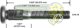 BIRLO RUEDA G.M. CMON. MINIBUS EJE U.S.A. 91-98 R.T.