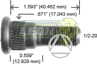 BIRLO RUEDA CHRYSLER VALIANT, DART, LeBARON 65-82, CMTA. D100 1/2 Ton. 69-89 R.T. (L)