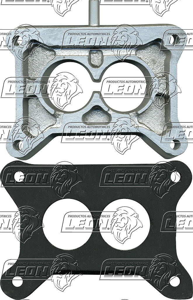 BASE CARB. AUMENTO FORD 2 GARGANTAS 19 mm DE ESPESOR C/TUBO DE VENTILACION C/JUNTA