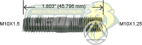 BIRLO FLECHA MILIMETRICO 10-1.25x10-1.50x46mm