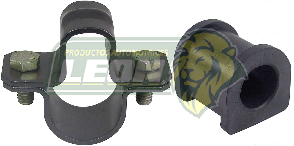 ABRAZADERA BARRA ESTABILIZADORA G.M. CHEVY TODOS 1.4, 1.6L (JGO. C/GOMA) (90147127, HO586)