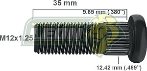 BIRLO RUEDA PONTIAC MATIZ 04-06 R.D. Y R.T. 12x1.25x35 mm
