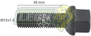 BIRLO RUEDA CORSAR, GOLF, JETTA A2, A3, POINTER 12x1.50x36 mm LARGO PAVONADO