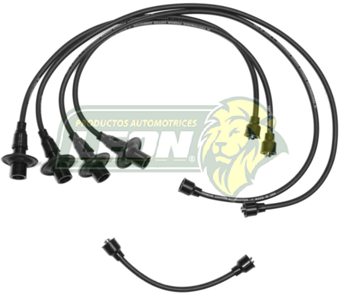 JUEGO DE CABLE BUJIA VW SEDAN, COMBI, BRASILIA, SAFARI C/BRINCADOR M.1200, 1500, 1600 7 mm