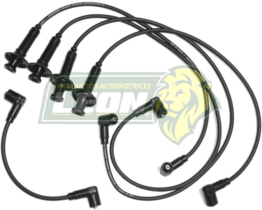 JUEGO DE CABLE BUJIA VW SEDAN 1600i ENC. ELECT. BRINCADOR, CODO Y CAPUCHON DE SILICON 93-94