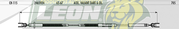 CHICOTE ACEL. VALIANT DART 6 Cil. 65-67
