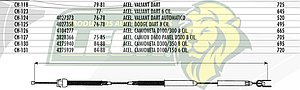 CHICOTE ACEL. VALIANT DART 6 Cil. 77Æ