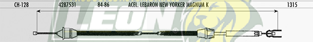 CHICOTE ACEL. LeBARON, NEW YORKER, MAGNUM 84-86