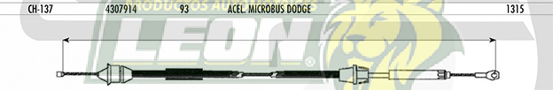 CHICOTE ACEL. DODGE MICROBUS 93-