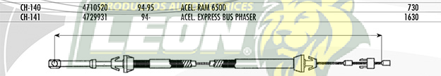CHICOTE ACEL. RAM 6500 94-95