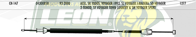 CHICOTE ACEL. SK TODOS, VOYAGER 93, SL VOYAGER I-MADERA, SD VOYAGER 2-TONOD, Y VOYAGER TOWN COUNTRY & SM VOYAGER SPORT 93-00