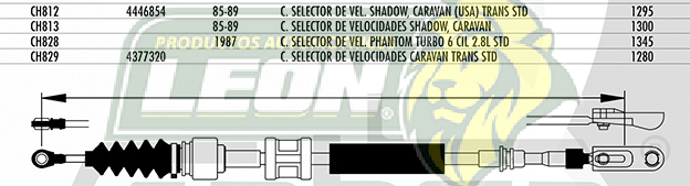 CHICOTE SELECTOR VELOCIDADES SHADOW, CARAVAN