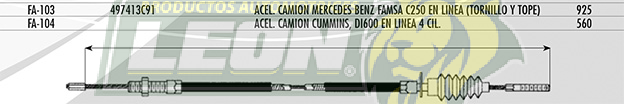 CHICOTE ACEL. CAMION MERCEDES BENZ