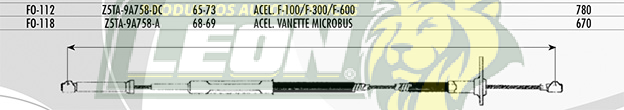 CHICOTE ACEL. F-100, F-300, F-600 65-73