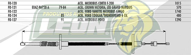 CHICOTE ACEL. MICROBUS CORTO F-200