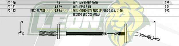 CHICOTE ACEL. FORD CMTA. AMERICANA 83-86