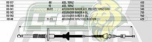CHICOTE ACEL. FORD RANGER 6 Cil. USA (960 mm)