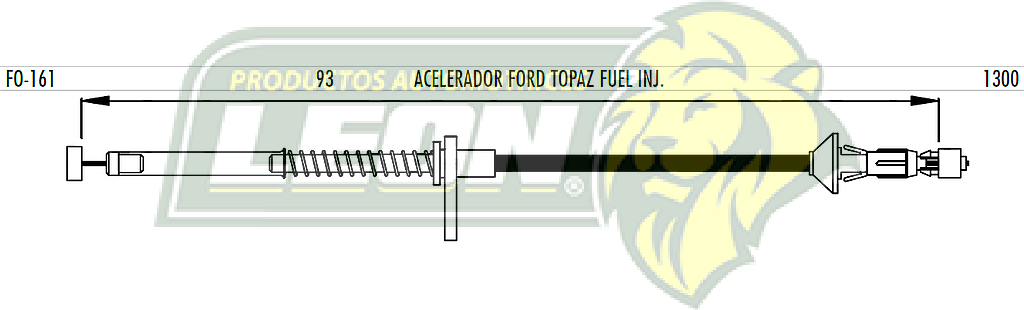 CHICOTE ACEL. FORD TOPAZ F.I. 1993 1300 mm.