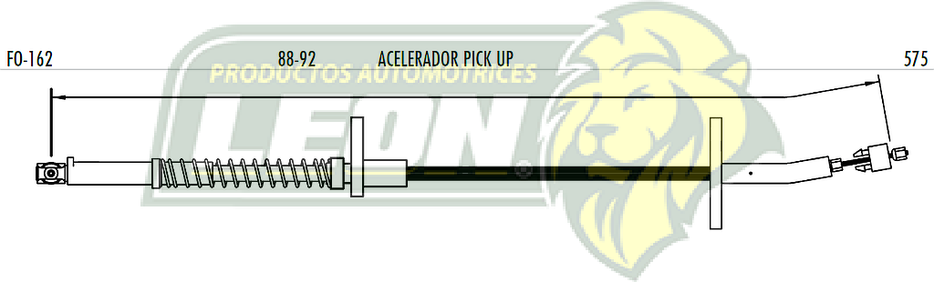 CHICOTE ACEL. FORD PK-UP 88-92 575mm