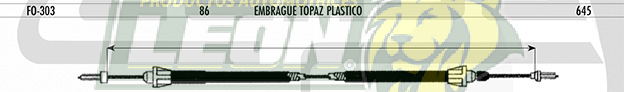 CHICOTE EMBR. TOPAZ 86 PLASTICO