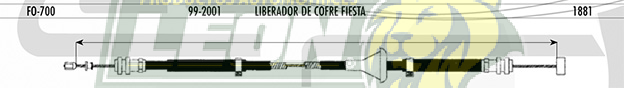 CHICOTE LIBERADOR DE COFRE FIESTA 1999