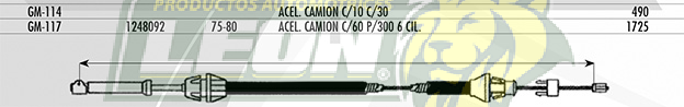 CHICOTE ACEL. C-10, C-30 80-89