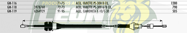 CHICOTE ACEL CTA. C10-30 91-95