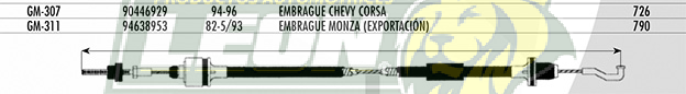 CHICOTE EMBR. CHEVY MONZA 05 (94638953)