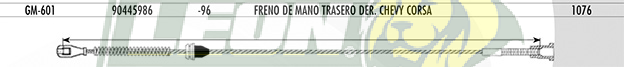 CHICOTE FRENO MANO CHEVY, CORSA (R) TRASERO