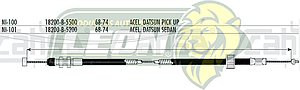 CHICOTE ACEL. DATSUN PK-UP 68-74