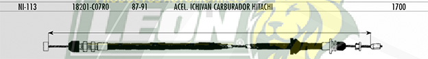 CHICOTE ACEL. ICHI-VAN CARBURADOR HITACHI 87-91