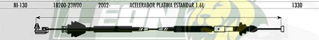 CHICOTE ACEL. PLATINA STD 1.6L 2002