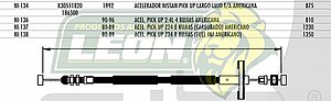 CHICOTE ACEL. PK-UP 2.4L. 8 BUJIAS 80-89